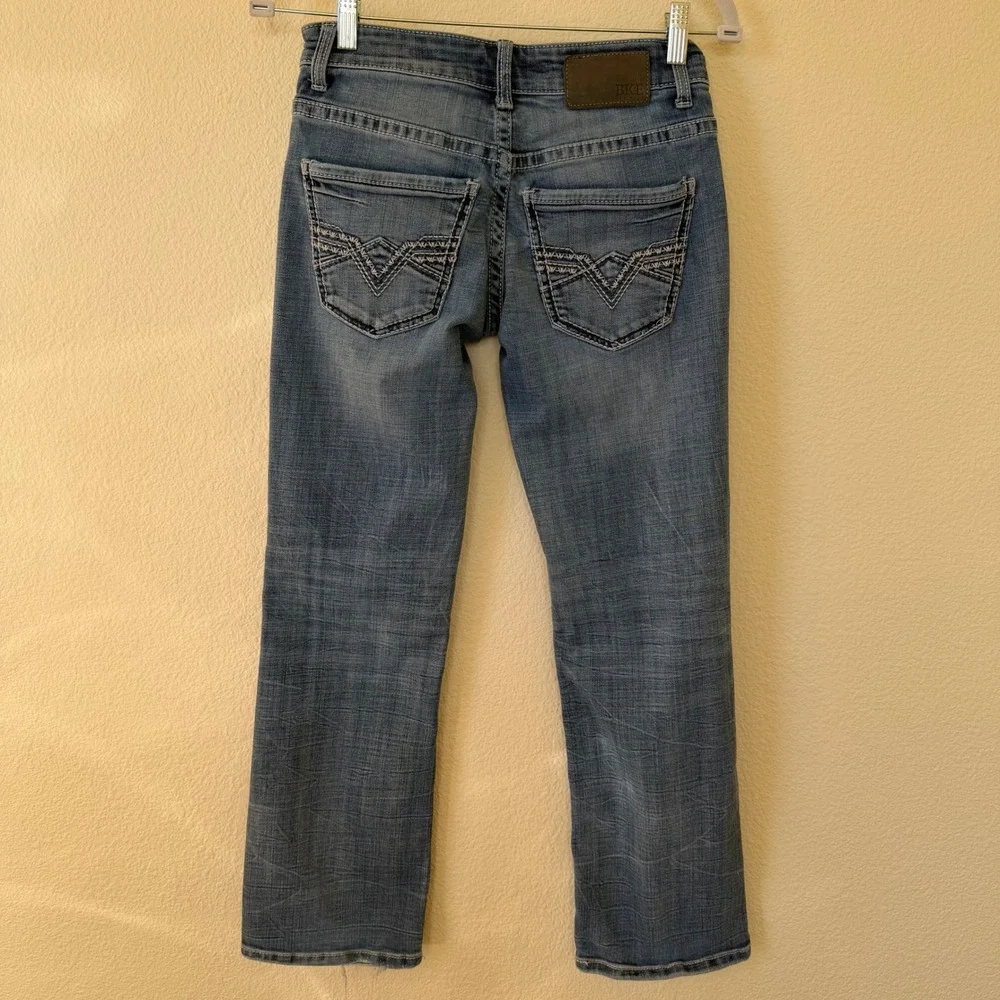Western BKE Aiden Bootcut Jeans Womens 27x30‎ Medium Wash Distressed Denim